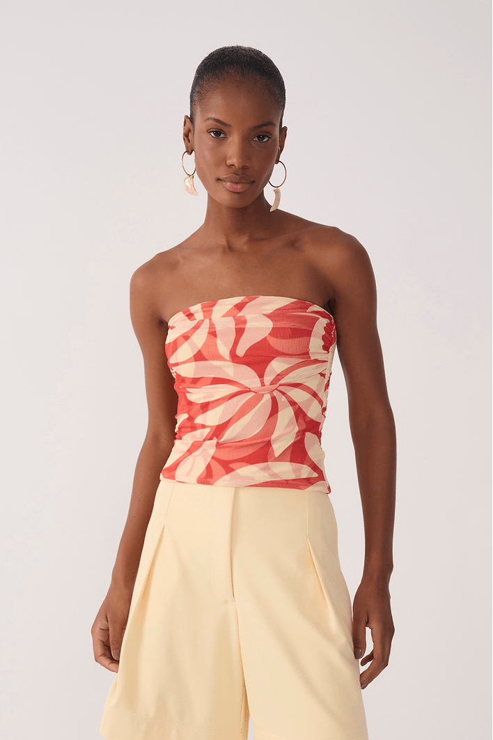 Blusa Tule Estampa Dança Solar