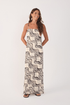 Vestido Tule Estampa Fluir