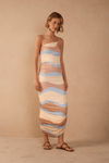 Vestido Ombro Só Tule Estampa Oceano