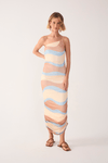 Vestido Ombro Só Tule Estampa Oceano