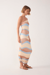 Vestido Ombro Só Tule Estampa Oceano