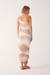 Vestido Ombro Só Tule Estampa Oceano