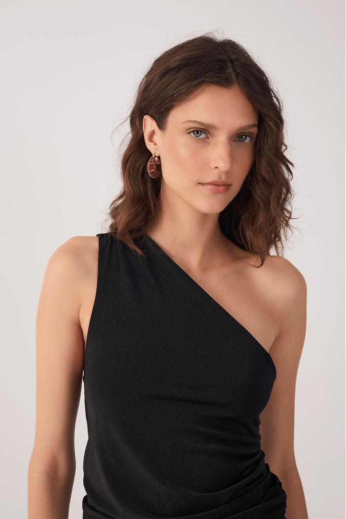Blusa Jersey Ombro Só Franzida