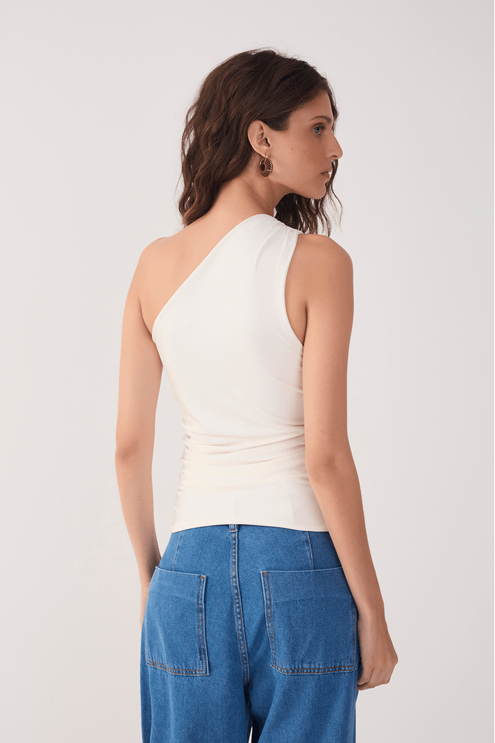 Blusa Jersey Ombro Só Franzida