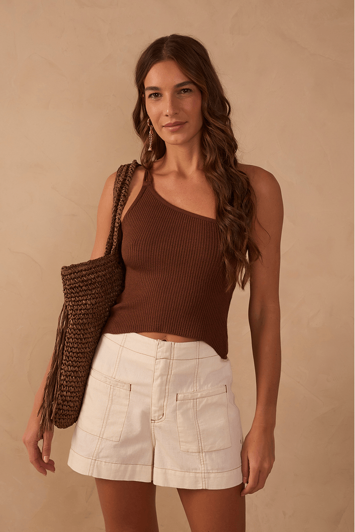 Blusa Tricot Ombro Só Detalhe Alça