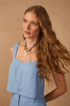 Blusa Linho Decote V