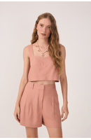 Blusa Linho Decote V