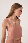 Blusa Linho Decote V