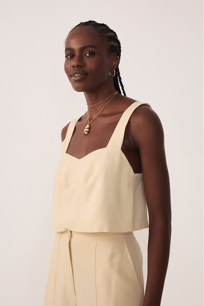 Blusa Linho Decote V