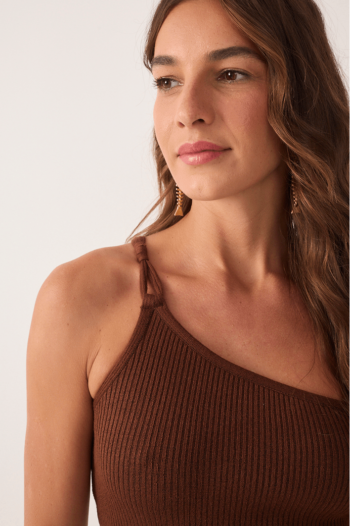 Blusa Tricot Ombro Só Detalhe Alça