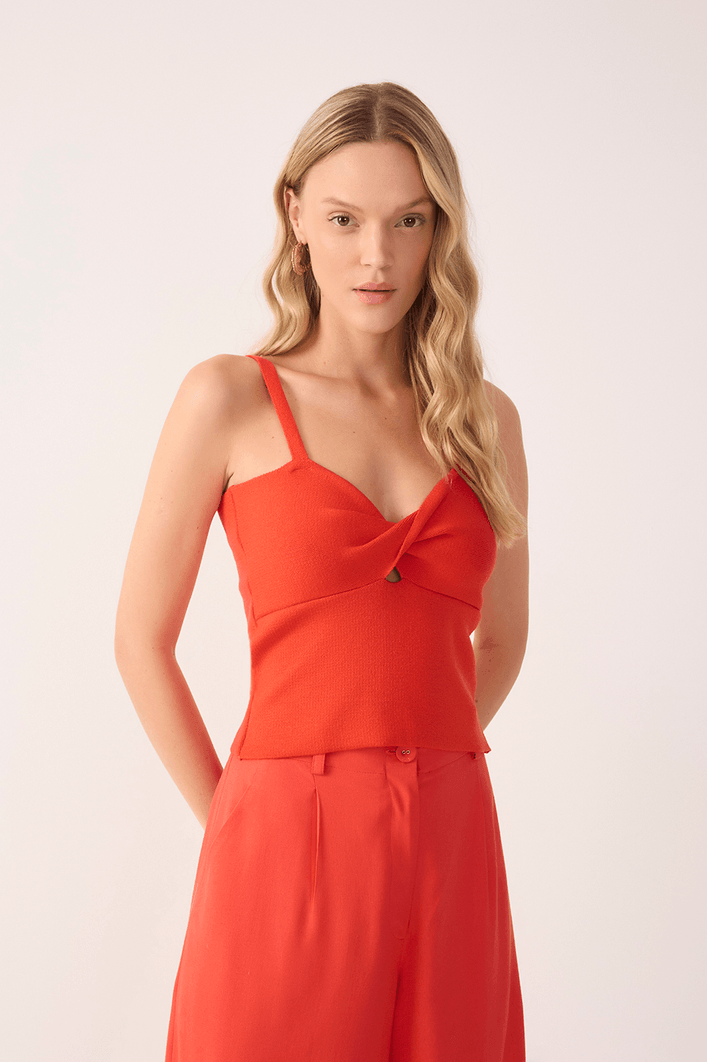 Blusa Tricot Busto Torcido