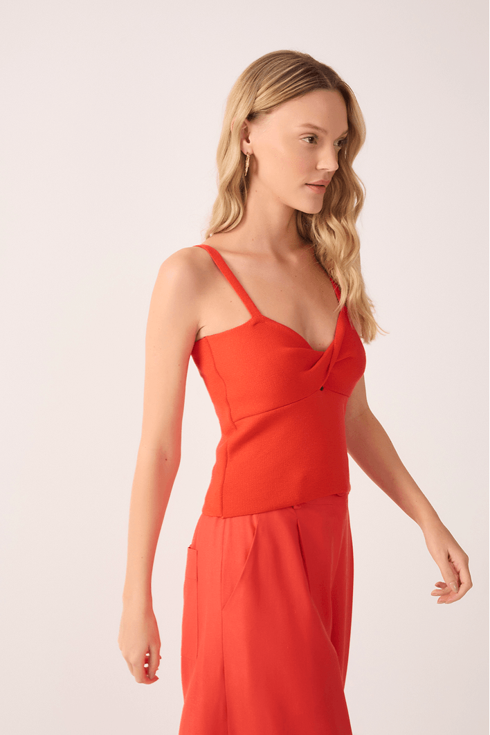 Blusa Tricot Busto Torcido
