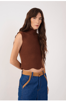 Blusa Tricot Detalhe Barra