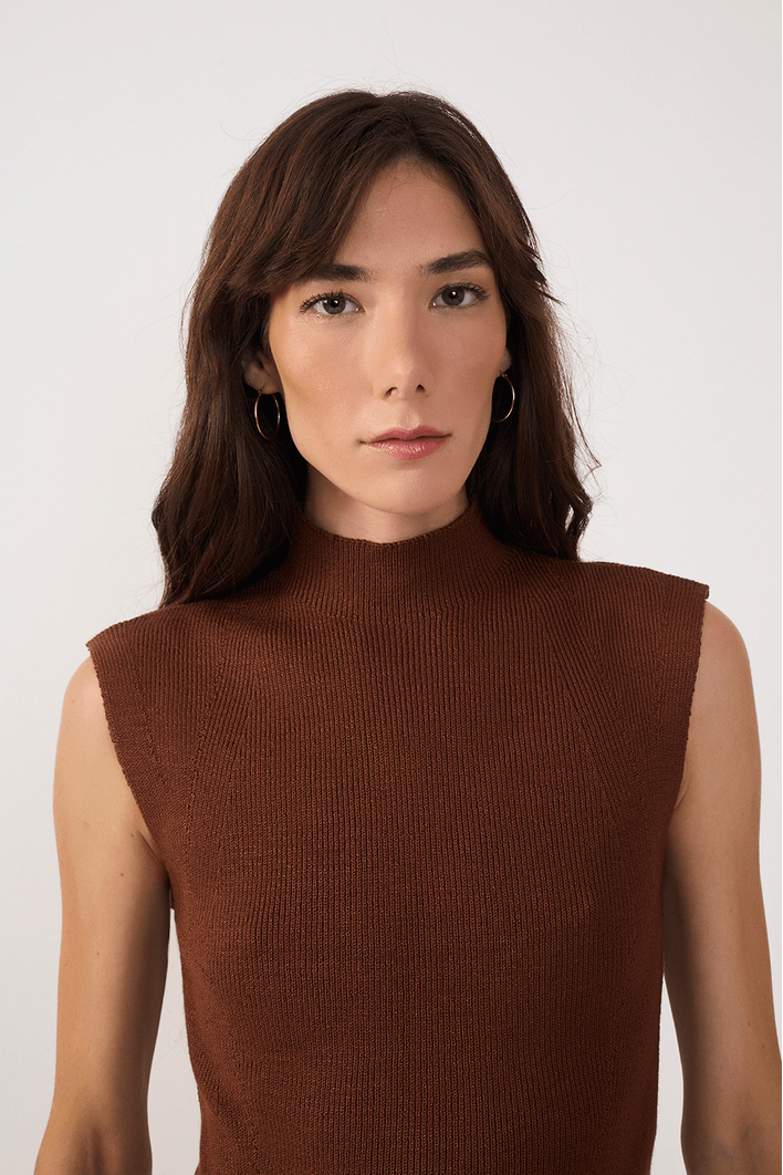 Blusa Tricot Detalhe Barra