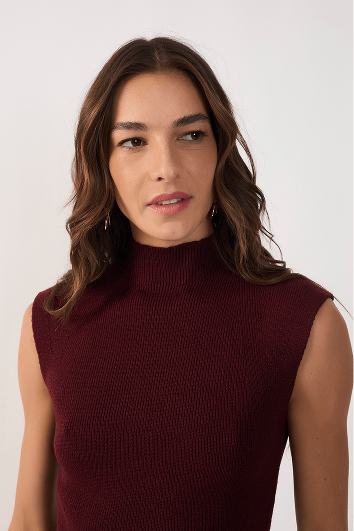 Blusa Tricot Detalhe Barra