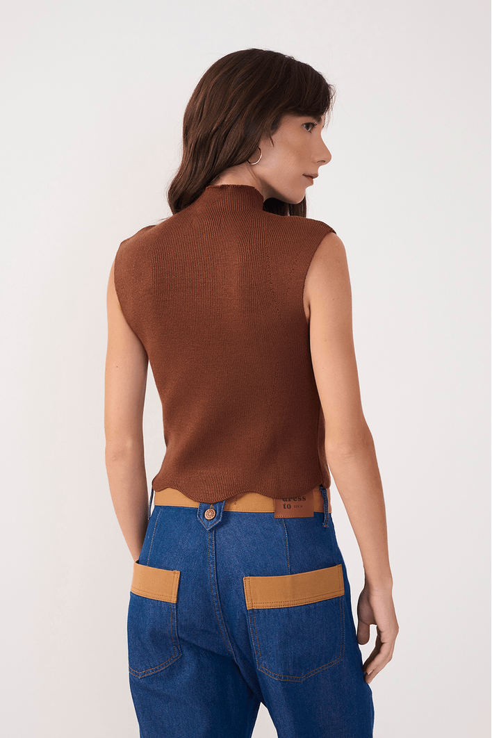 Blusa Tricot Detalhe Barra