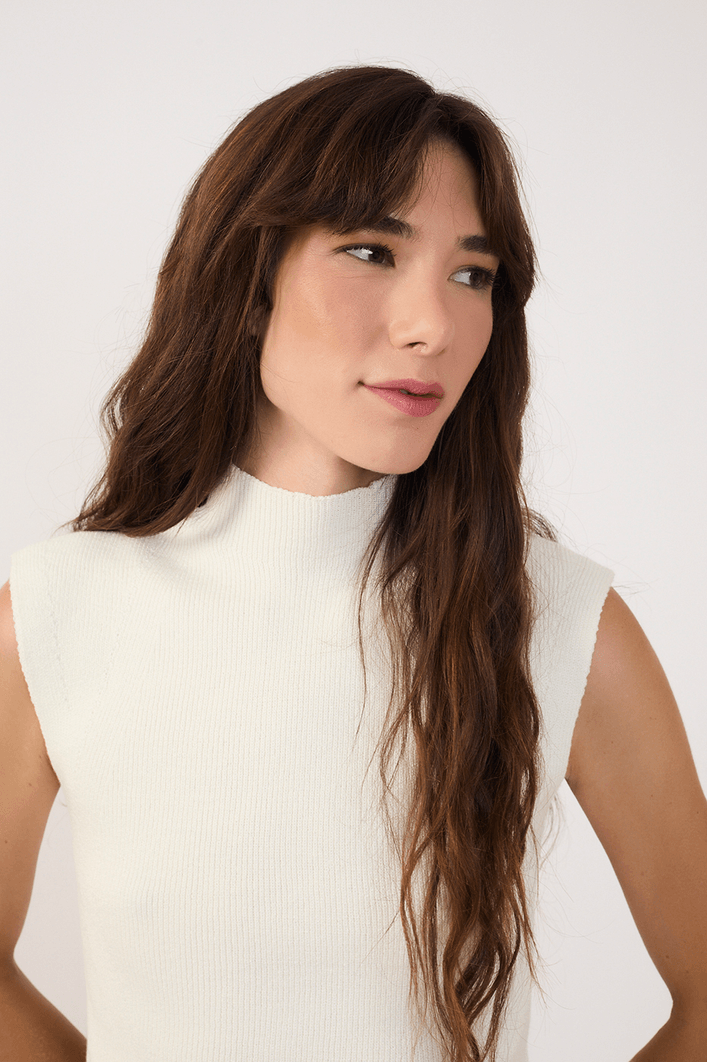 Blusa Tricot Detalhe Barra