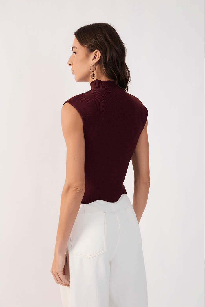 Blusa Tricot Detalhe Barra