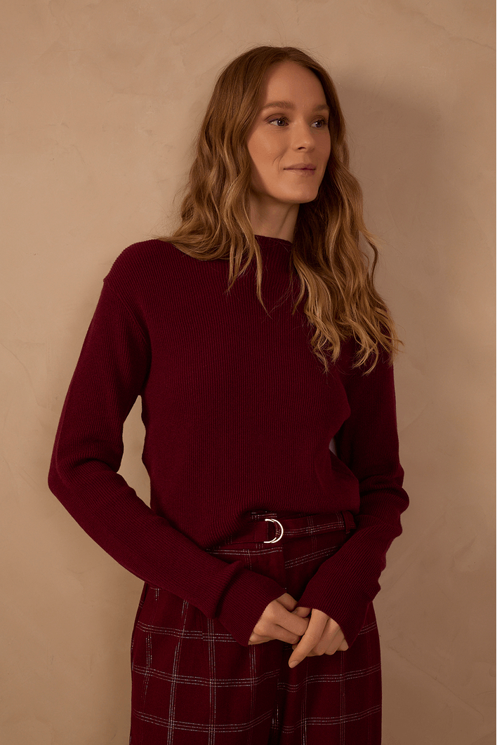 Blusa Tricot Cashmere Manga Longa