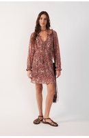 Vestido Tule Estampa Garoa