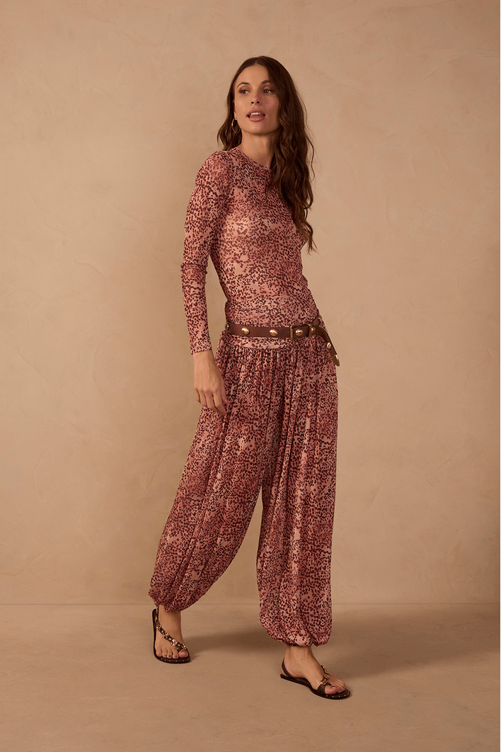 Calça Aladim Tule Estampa Garoa