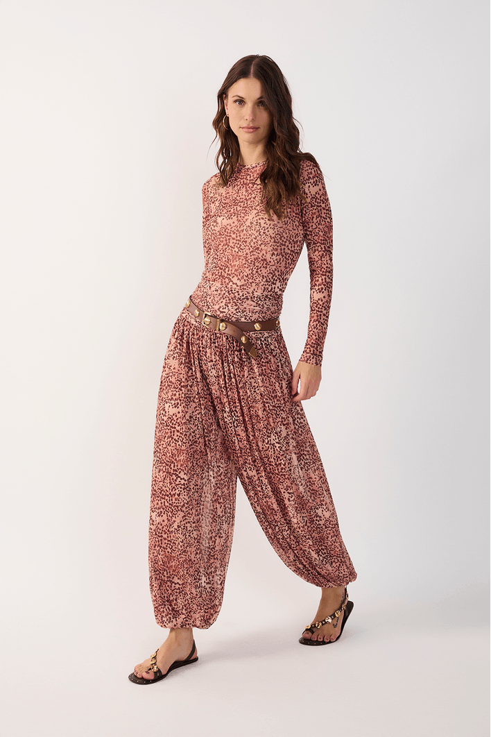 Calça Aladim Tule Estampa Garoa
