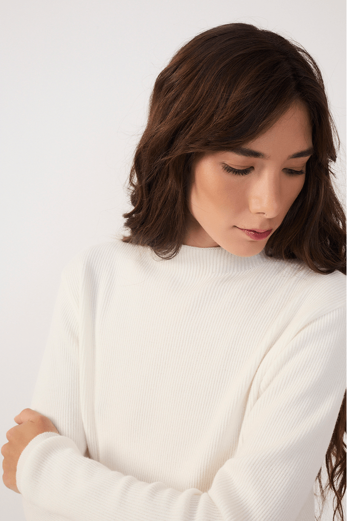 Blusa Tricot Cashmere Manga Longa