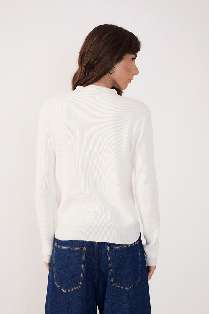 Blusa Tricot Cashmere Manga Longa