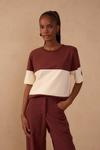 Blusa T-shirt Bicolor