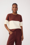 Blusa T-shirt Bicolor