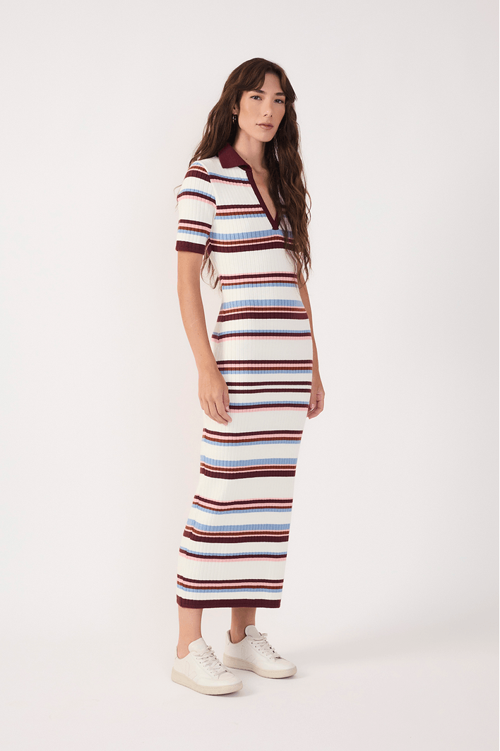 Vestido Tricot Listra Bruma