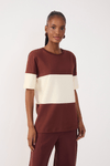 Blusa T-shirt Bicolor