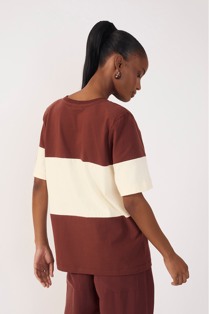 Blusa T-shirt Bicolor