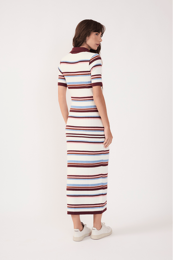 Vestido Tricot Listra Bruma