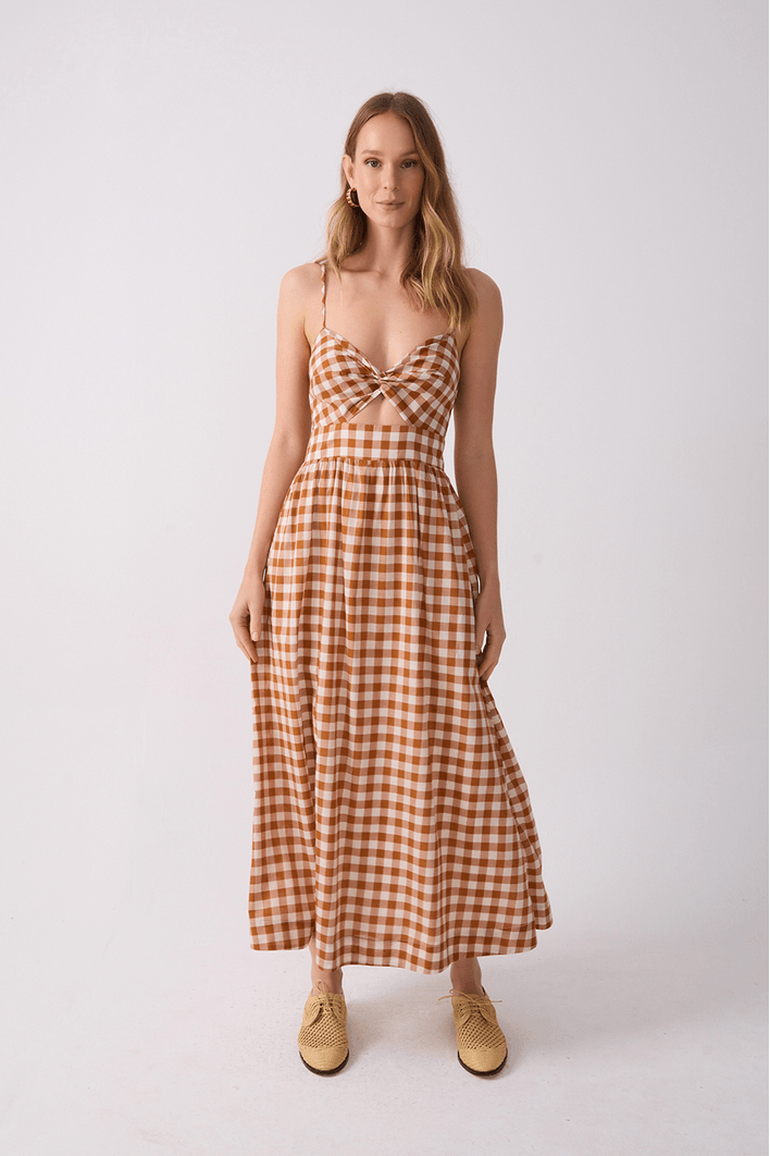 Vestido Cropped Algodão Vichy