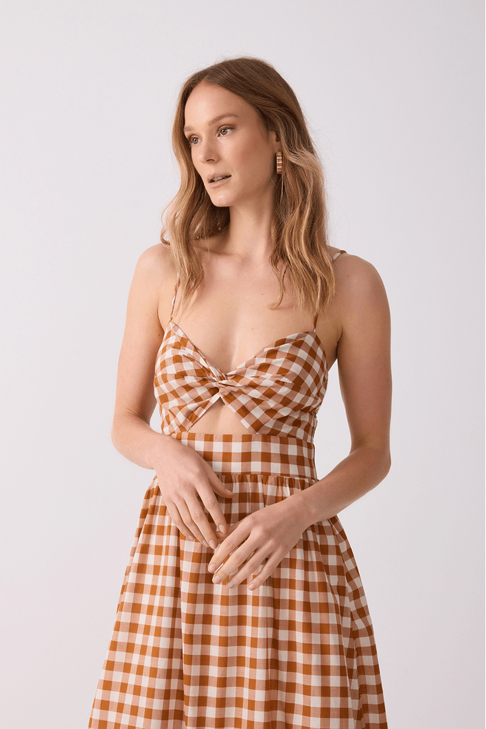 Vestido Cropped Algodão Vichy