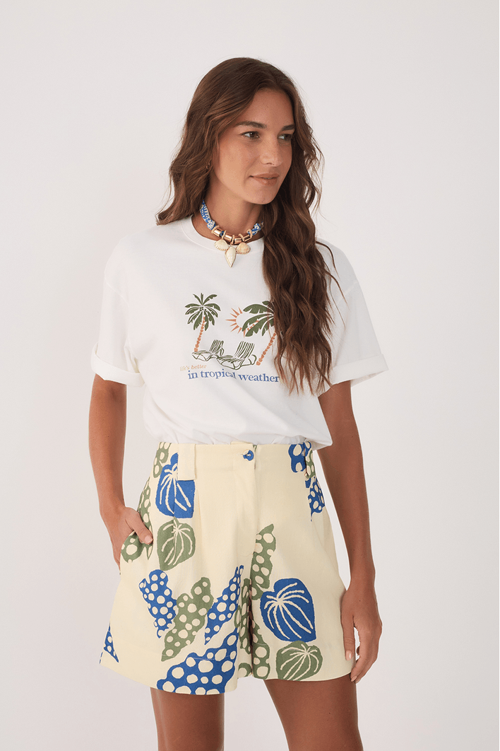 T-shirt Silk Tropical Weather