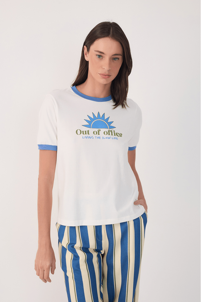 T-shirt Silk Out Of Office