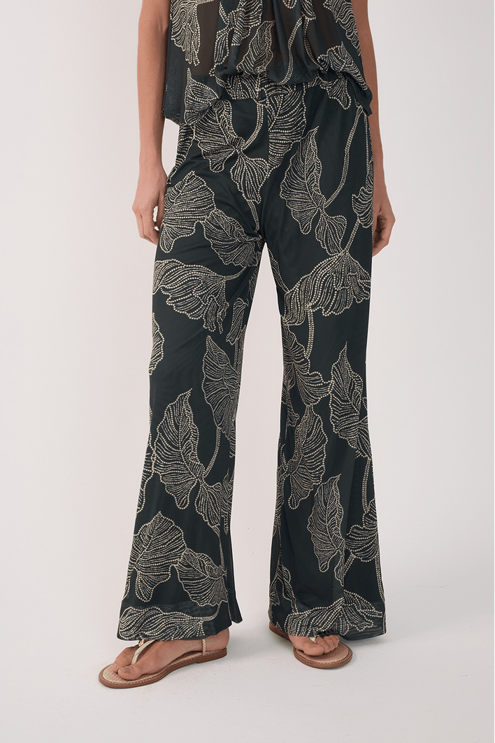 Calça Tule Estampa Ramos