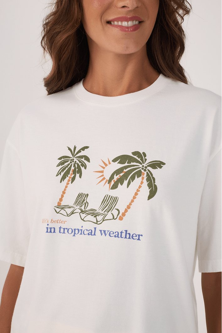 T-shirt Silk Tropical Weather