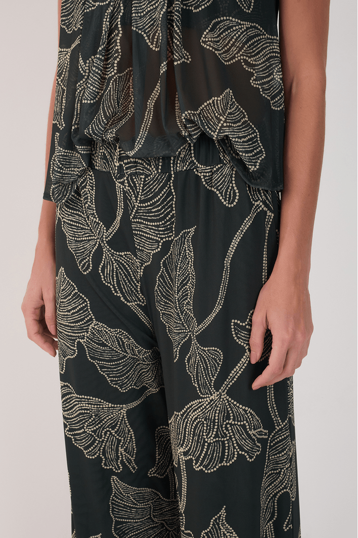 Calça Tule Estampa Ramos