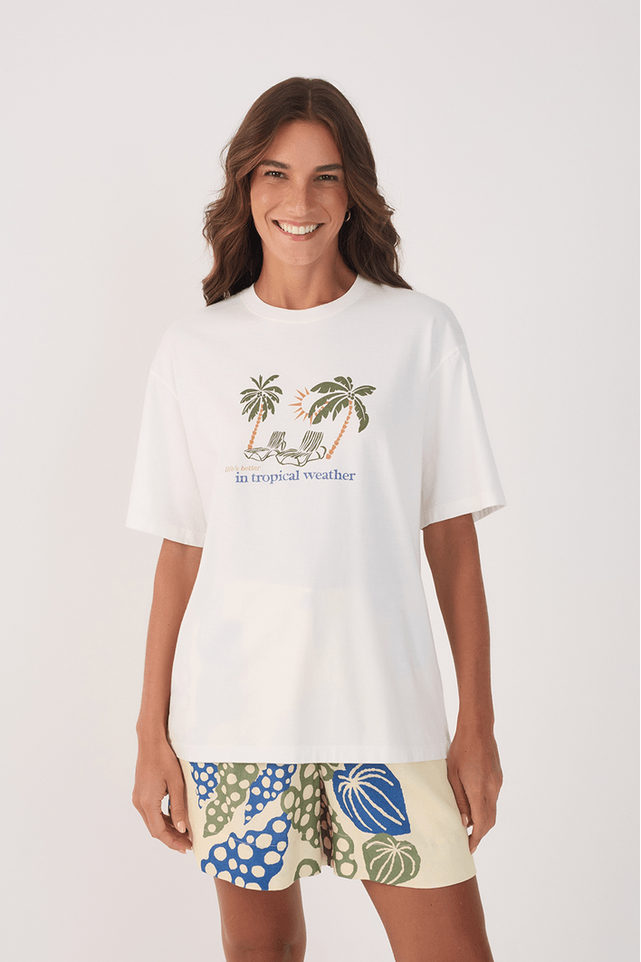 T-shirt Silk Tropical Weather