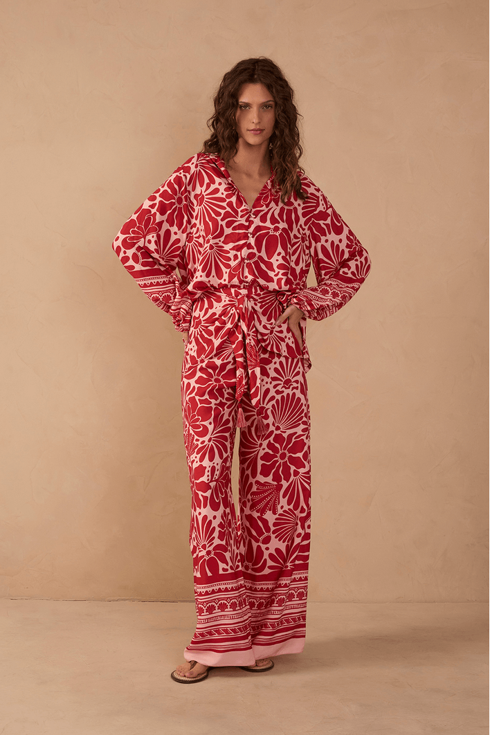 Calça Pareô Estampa Flora