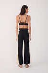 Calça Cropped Linho Bordado Floral