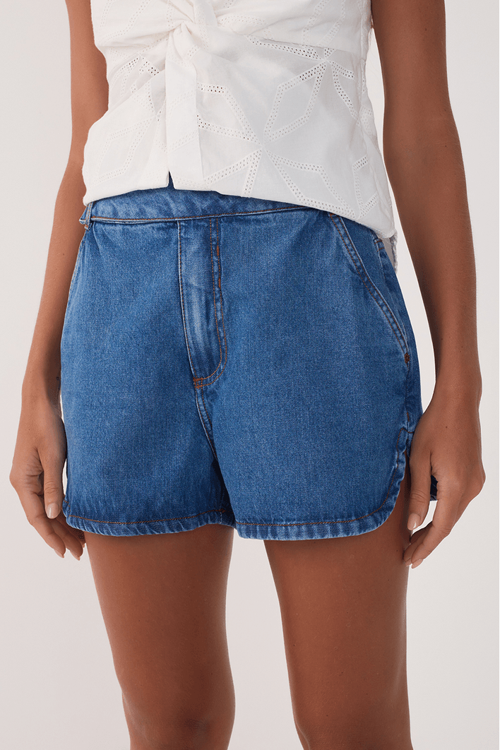 Short Jeans Cós Transpassado