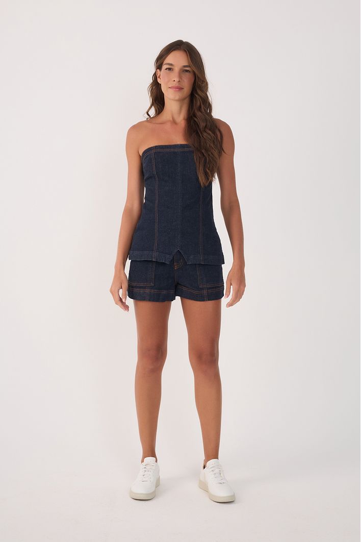 Short Jeans Alfaiataria Confort