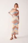 Saia Cropped Tule Estampa Oceano