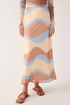 Saia Cropped Tule Estampa Oceano