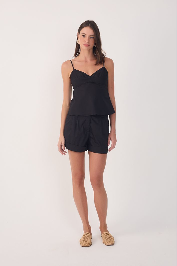 Short Alfaiataria Pregas