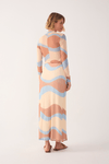 Saia Cropped Tule Estampa Oceano